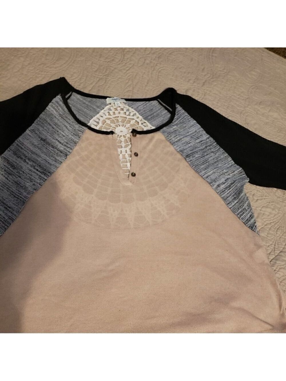 Hayden Los Angeles Multi colored Crochet Back top